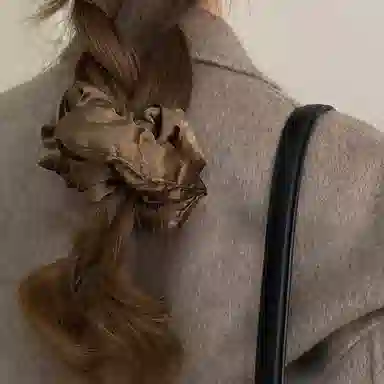 希铃 枕头睡眠缎面高级感 雪纺 发圈 女款