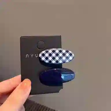 希铃 精致蓝色系 亚克力 发夹 女款