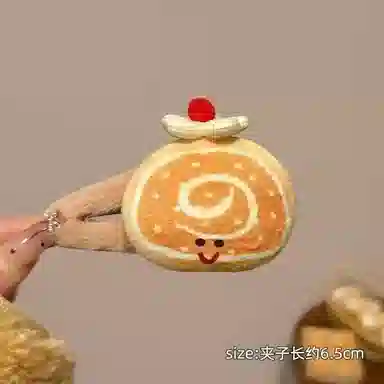 希铃 可爱趣味饼干汉堡毛绒 聚酯纤维 发夹 女款