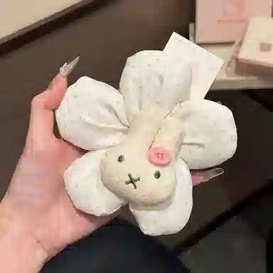 希铃 高颜值可爱甜心卡通兔兔 布艺 发圈 女款