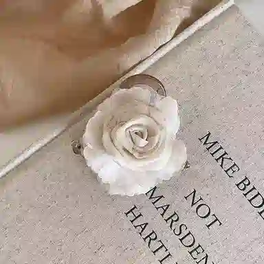 希铃 玫瑰花朵 高级感精致 优雅半扎抓夹 女款