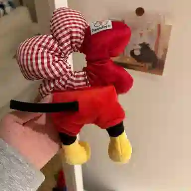 希铃 屁屁可爱格子款丸子头大肠 棉麻 发圈 女款