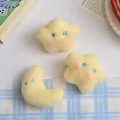 希铃 可爱星星月亮 聚酯纤维 发夹 女款