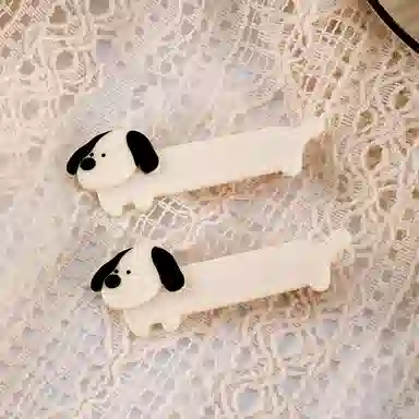 希铃 可爱卡通小狗碎发 亚克力 发夹 女款