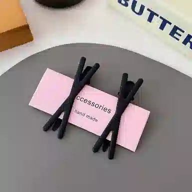 希铃 甜心彩色交叉侧边刘海 亚克力 发夹 女款