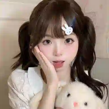 希铃 甜酷可爱辣妹小众兔子 亚克力 发夹 女款