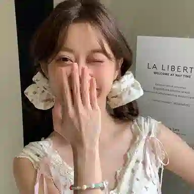 希铃 可可奶油小熊 棉麻 发圈 女款