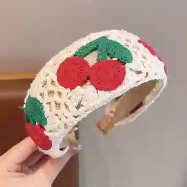 希铃 田园甜美宽边针织 涤纶 发箍 女款