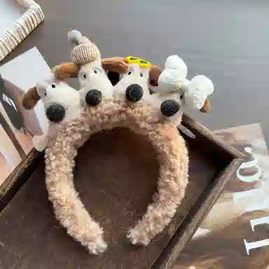 希铃 可爱掌门狗 小狗甜美 涤纶 发箍 女款