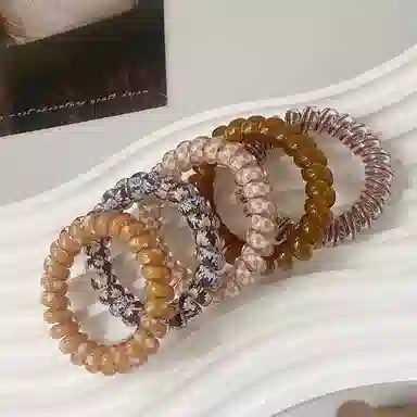 希铃 果冻彩色系列 电话圈组合款 树脂 发圈/头绳 女款