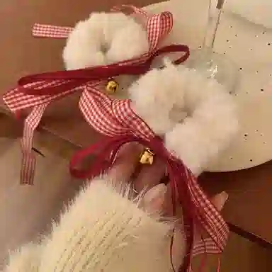 希铃 格子飘带 聚酯纤维 发圈 女款