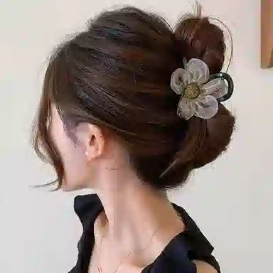 希铃 精致花朵设计 网纱 发夹 女款