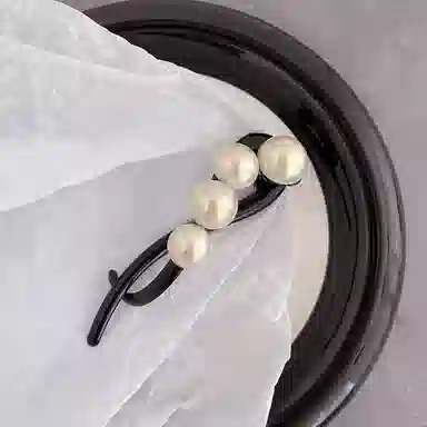 希铃 简约大号珠珠高级感 树脂 发夹 女款