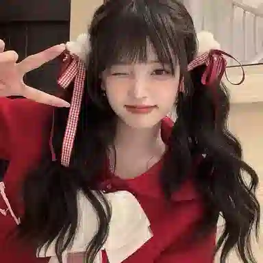 希铃 格子飘带 聚酯纤维 发圈 女款