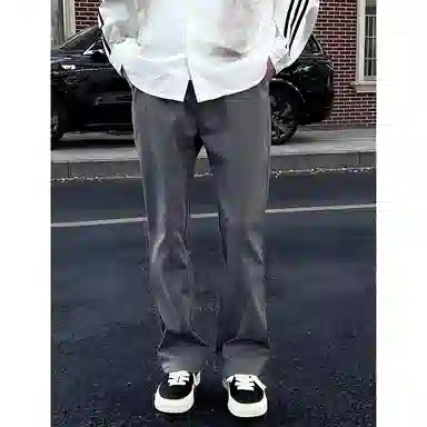 虫小绿 夏季美式斜切设计小众高级感速干情侣长裤休闲裤 男女同款