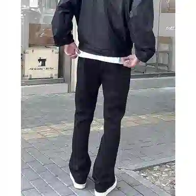 虫小绿 夏季美式斜切设计小众高级感速干情侣长裤休闲裤 男女同款