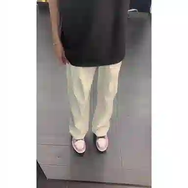 沐诚阳译 美式高街风宽松垂感皱褶阔腿运动休闲裤 男女同款