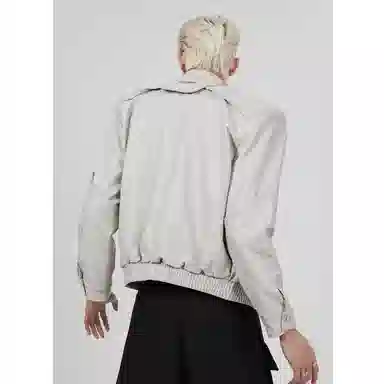 悍戈 美式复古高级感短款工装风潮流百搭皮衣 男女同款