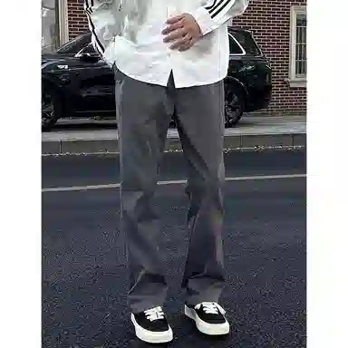 虫小绿 夏季美式斜切设计小众高级感速干情侣长裤休闲裤 男女同款