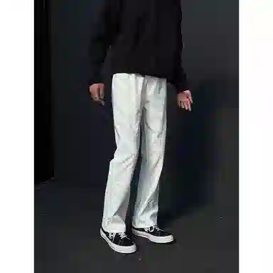 虫小绿 夏季美式斜切设计小众高级感速干情侣长裤休闲裤 男女同款