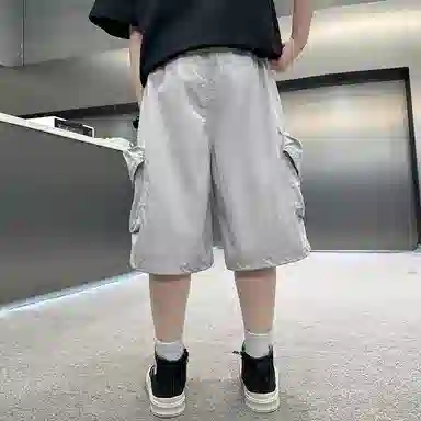 雅鹿 百搭纯色拼接五分短裤 儿童款