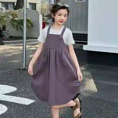 儿童款 雅鹿裙装套装 简约时尚透气短袖