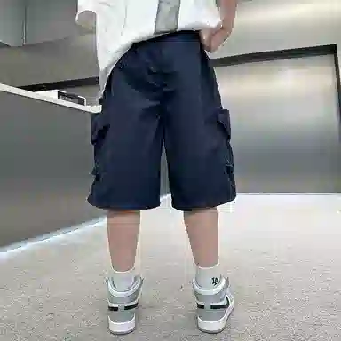 雅鹿 百搭纯色拼接五分短裤 儿童款