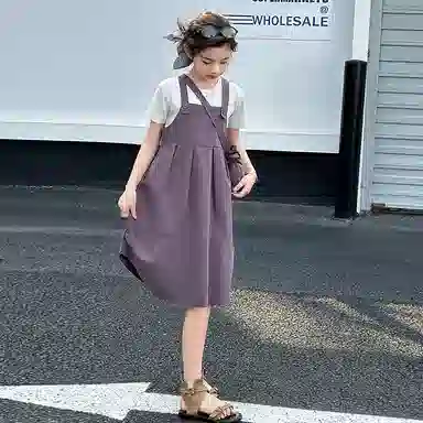 儿童款 雅鹿裙装套装 简约时尚透气短袖