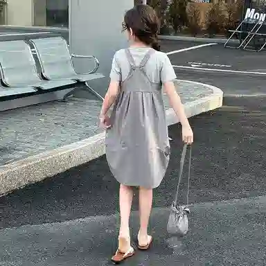 儿童款 雅鹿裙装套装 简约时尚透气短袖