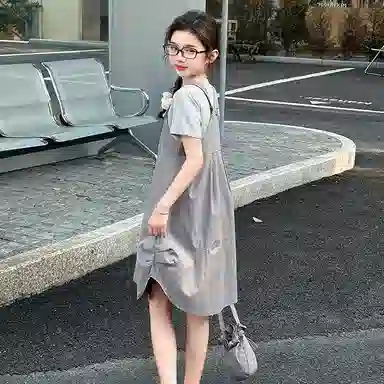 儿童款 雅鹿裙装套装 简约时尚透气短袖