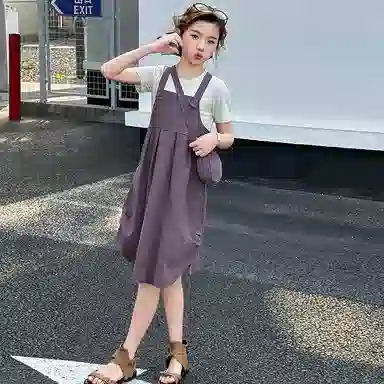 儿童款 雅鹿裙装套装 简约时尚透气短袖