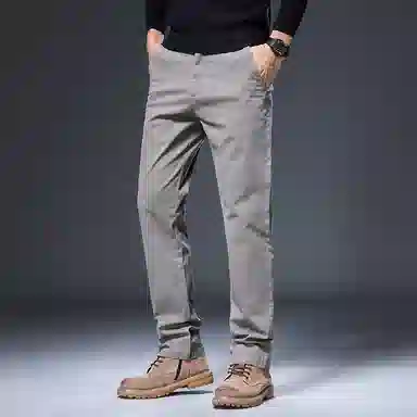 赛瀚 潮牌商务弹力修身休闲裤男复古秋季厚款百搭潮流舒适亲肤男装直筒长裤显瘦显高青少年高街外穿通勤男裤 男女同款