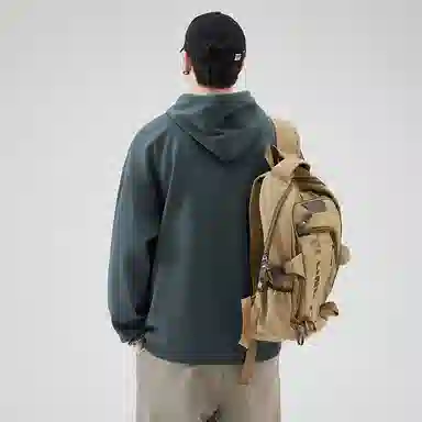 赛瀚 潮牌高街连帽卫衣男款美式休闲简约印花设计春秋厚款百搭舒适亲肤慵懒风男装宽松上衣长袖显瘦显高少年感外穿外搭衣服 男女同款