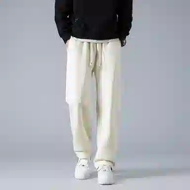 赛瀚 纯色百搭时尚舒适直筒休闲裤男纯棉阔腿裤秋季亲肤男装长裤宽松运动卫裤显瘦显高青少年高街潮流通勤外穿男裤 男女同款
