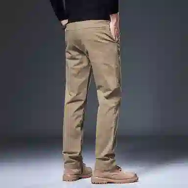 赛瀚 潮牌商务弹力修身休闲裤男复古秋季厚款百搭潮流舒适亲肤男装直筒长裤显瘦显高青少年高街外穿通勤男裤 男女同款