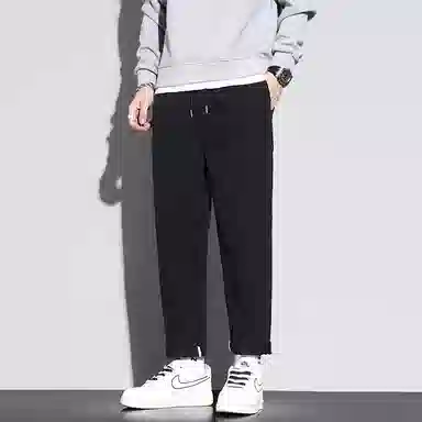 赛瀚 纯棉直筒休闲裤男士复古潮牌春秋厚款百搭舒适亲肤男款痞帅长裤显瘦显高青少年高街潮流通勤外穿高级感男装锥形裤 男女同款