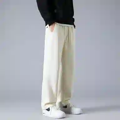 赛瀚 纯色百搭时尚舒适直筒休闲裤男纯棉阔腿裤秋季亲肤男装长裤宽松运动卫裤显瘦显高青少年高街潮流通勤外穿男裤 男女同款