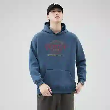 赛瀚 潮牌高街连帽卫衣男款美式休闲简约印花设计春秋厚款百搭舒适亲肤慵懒风男装宽松上衣长袖显瘦显高少年感外穿外搭衣服 男女同款