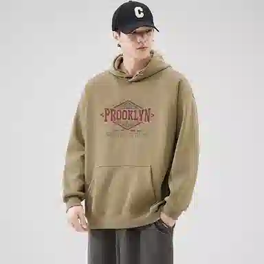 赛瀚 潮牌高街连帽卫衣男款美式休闲简约印花设计春秋厚款百搭舒适亲肤慵懒风男装宽松上衣长袖显瘦显高少年感外穿外搭衣服 男女同款