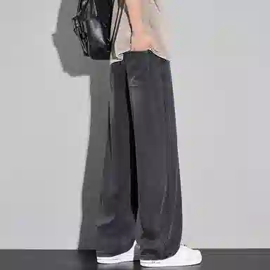 赛瀚 莱赛尔天丝休闲裤男生夏季薄款凉感透气宽松直筒长裤美式潮牌高街风时尚百搭拉链纽扣多口袋青少年复古阔腿休闲裤牛仔裤 男女同款