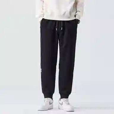 赛瀚 百搭潮牌束脚休闲裤男款春秋纯色美式潮流松紧腰抽绳运动卫裤厚款舒适亲肤男装长裤宽松显瘦显高少年高街通勤外穿男裤 男女同款
