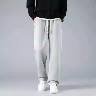 赛瀚 纯色百搭时尚舒适直筒休闲裤男纯棉阔腿裤秋季亲肤男装长裤宽松运动卫裤显瘦显高青少年高街潮流通勤外穿男裤 男女同款