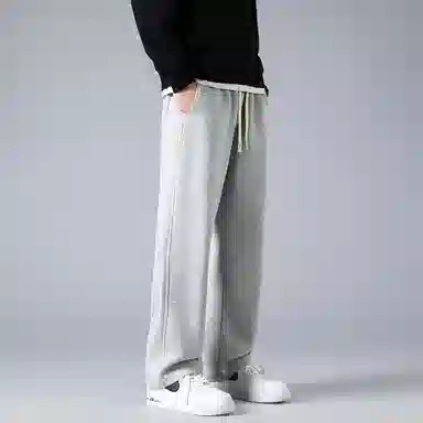 赛瀚 纯色百搭时尚舒适直筒休闲裤男纯棉阔腿裤秋季亲肤男装长裤宽松运动卫裤显瘦显高青少年高街潮流通勤外穿男裤 男女同款