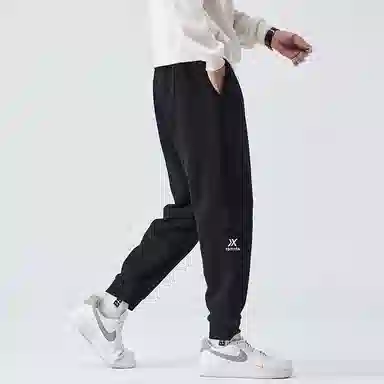 赛瀚 百搭潮牌束脚休闲裤男款春秋纯色美式潮流松紧腰抽绳运动卫裤厚款舒适亲肤男装长裤宽松显瘦显高少年高街通勤外穿男裤 男女同款