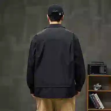 赛瀚 美式重磅夹克外套男款复古翻领衬衫工装春秋厚款百搭舒适亲肤男装宽松上衣显瘦显高少年高街通勤外穿男士衣服 男女同款