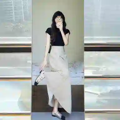 桴生 多风格融合的短袖上衣与半身裙夏季时尚穿搭裙装套装 女款
