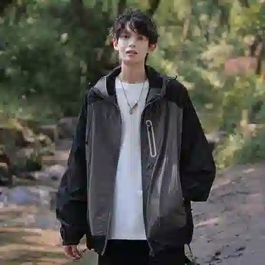 MORii Casual Zip Colorblock Jacket