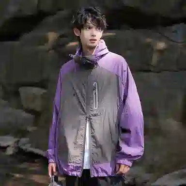 MORii Casual Zip Colorblock Jacket