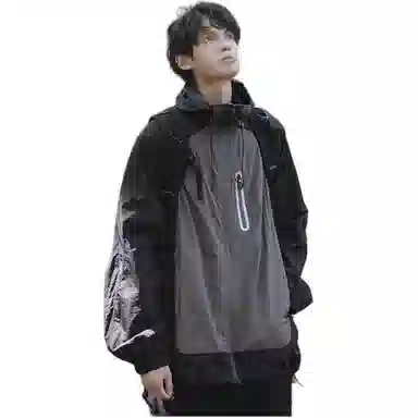 MORii Casual Zip Colorblock Jacket