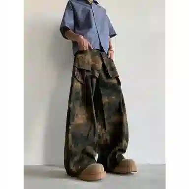 MORii Wide Leg Camouflage Pants